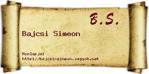 Bajcsi Simeon névjegykártya